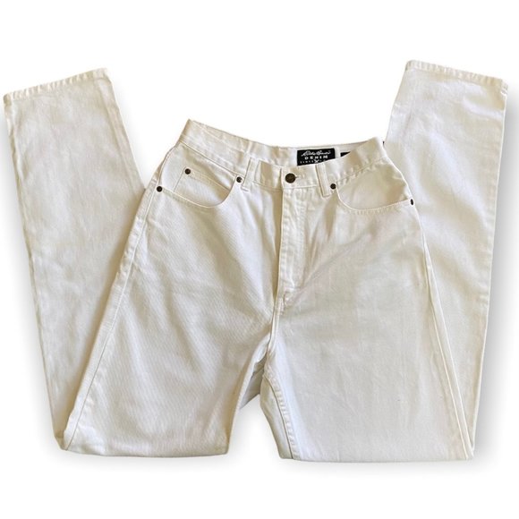 High Waist White Denim Jeans Sz 